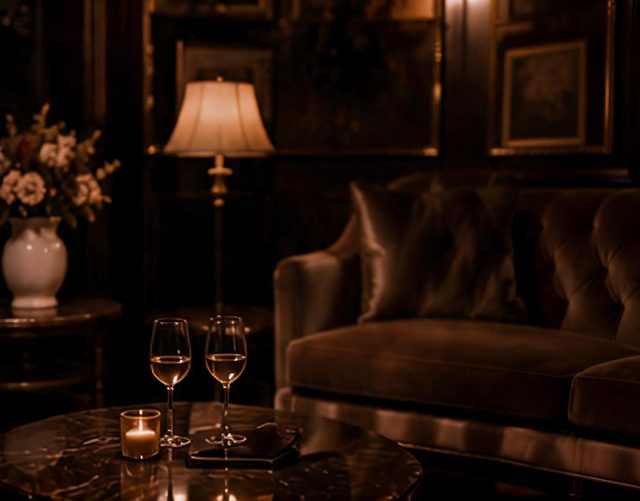 A quiet, elegant lounge setting